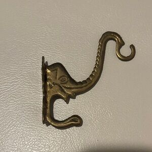 Antique Brass Elephant Wall Hook - Decorative Accent